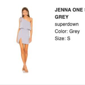 Jenna one shoulder dress in grey